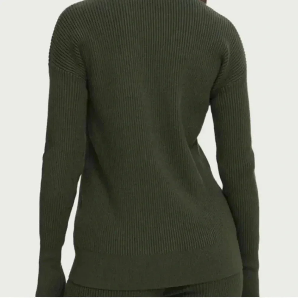 HATCH The Rib Knit Cardigan Olive Size 2 - Picture 3 of 10